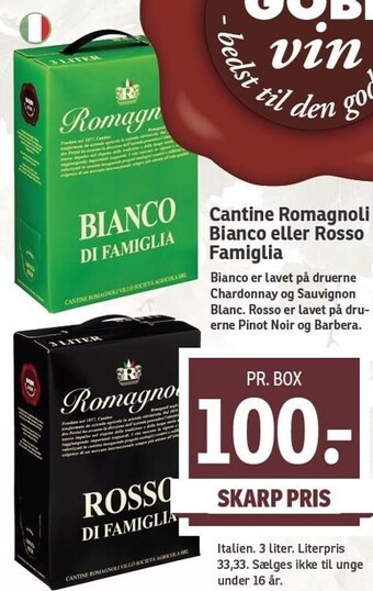 SPAR Cantine romagnoli bianco eller rosso famiglia tilbud