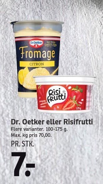 SPAR Dr. oetker eller risifrutti tilbud