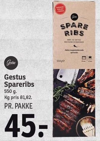 SPAR Gestus spareribs tilbud