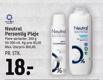 SPAR Neutral personlig pleje tilbud
