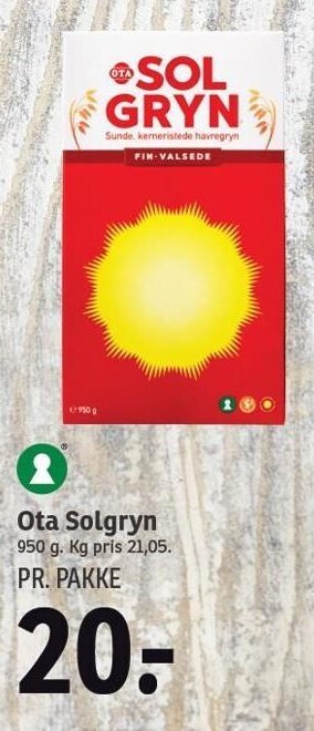 SPAR Ota solgryn tilbud