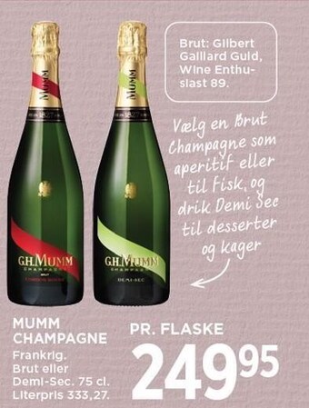 MENY Mumm champagne tilbud