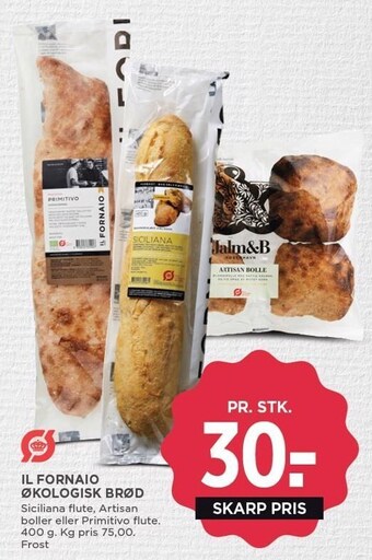 MENY Il fornaio økologisk brød tilbud
