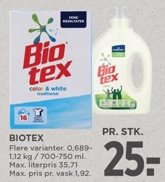 MENY Biotex tilbud