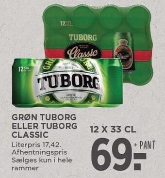 MENY Grøn tuborg eller tuborg classic tilbud