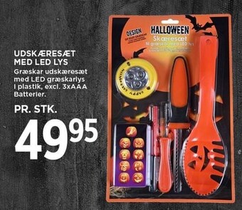 MENY Udskæresæt med led lys tilbud
