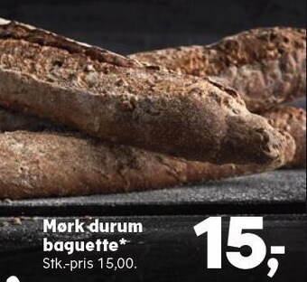 Kvickly Mørk durum baguette tilbud