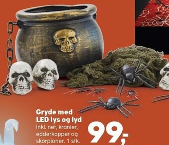 Kvickly Gryde med led lys og lyd tilbud