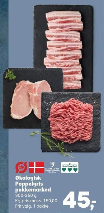 Kvickly Økologisk poppelgris pakkemarked tilbud