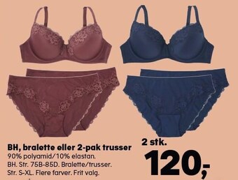 Kvickly Bh, bralette eller 2-pak trusser tilbud