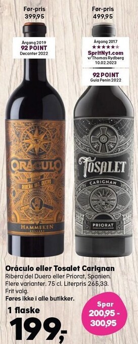Kvickly Oráculo eller tosalet carignan tilbud
