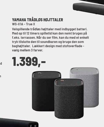 Panasonic Center Yamaha trådløs højttaler tilbud