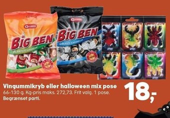 SuperBrugsen Vingummikryb eller halloween mix pose tilbud