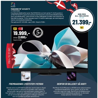 Panasonic Center Panasonic 55´´ 4k oled tv tilbud