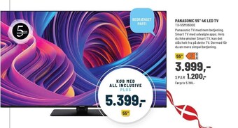 Panasonic Center Panasonic 55´´ 4k led tv tilbud