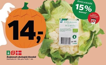 SuperBrugsen Änglamark økologisk blomkål tilbud