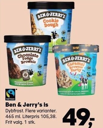 SuperBrugsen Ben & jerry's is tilbud