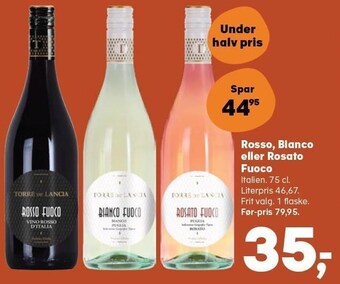 SuperBrugsen Rosso, bianco eller rosato fuoco tilbud