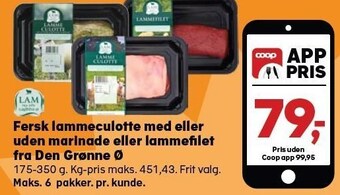 SuperBrugsen Fersk lammeculotte med eller uden marinade eller lammefilet fra den grønne ø tilbud