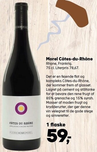 SuperBrugsen Morel cotes-du-rhone tilbud