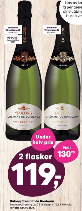 SuperBrugsen Dulong crémant de bordeaux tilbud