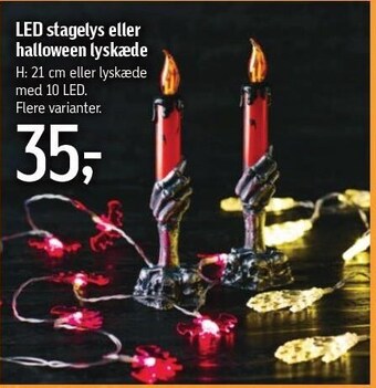 Føtex Led stagelys eller halloween lyskæde tilbud