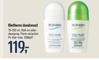 Føtex Biotherm deodorant tilbud