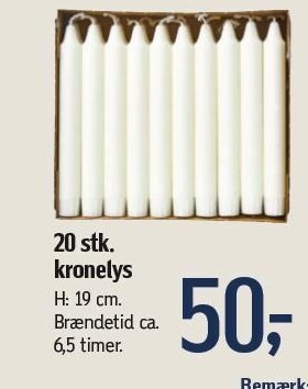 20 stk. kronelys