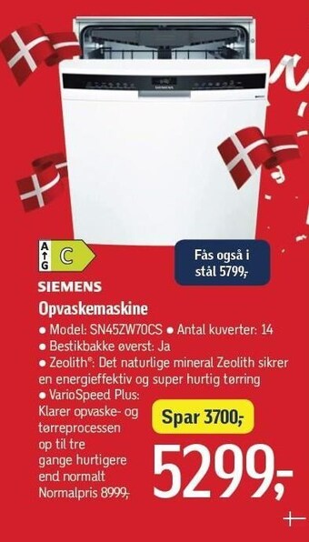 Føtex Siemens opvaskemaskine tilbud