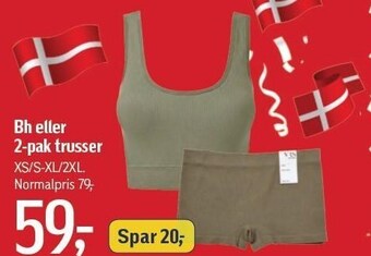Føtex Bh eller 2-pak trusser tilbud