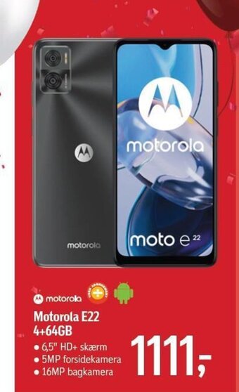 Føtex Motorola E22 4+64GB tilbud