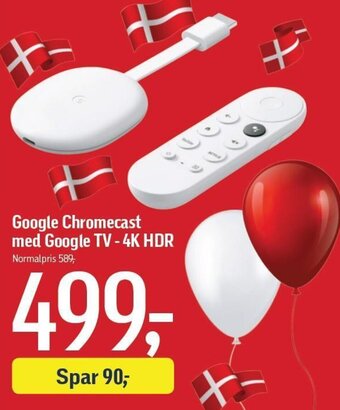 Føtex Google Chromecast med Google TV- 4K HDR tilbud