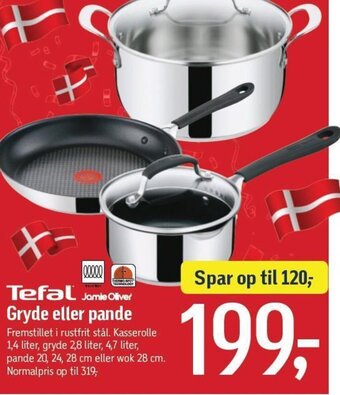 Føtex Tefal Jamie Oliver Gryde eller pande tilbud