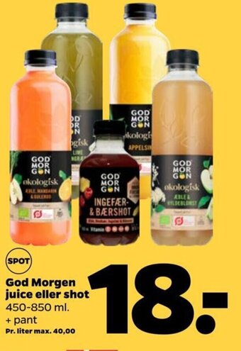 Netto God Morgen juice eller shot tilbud