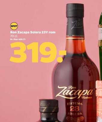 Netto Ron Zacapa Solera 23Y rom 70 cl tilbud