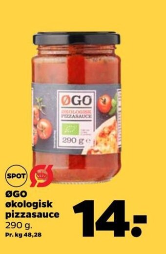 Netto ØGO økologisk pizzasauce 290 g. tilbud