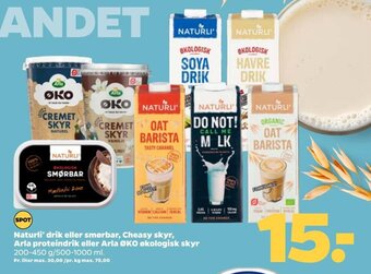 Netto Naturli drik eller smørbar, Cheasy skyr, Arla proteindrik eller Arla ØKO økologisk skyr tilbud