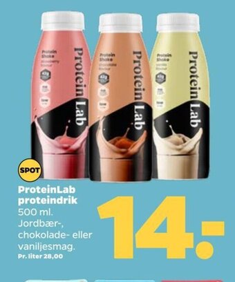 Netto ProteinLab proteindrik 500 ml tilbud