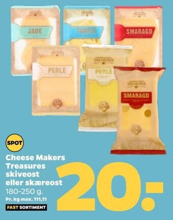Netto Cheese Makers Treasures skiveost eller skæreost tilbud