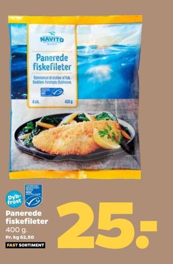 Netto Panerede fiskefileter 400 g tilbud