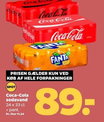 Netto Coca-Cola sodavand 24 x 33 cl. tilbud