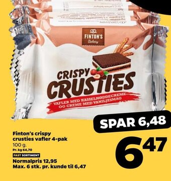Netto Finton's crispy crusties vafler 4-pak tilbud