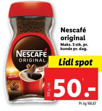 Lidl Nescafé original tilbud