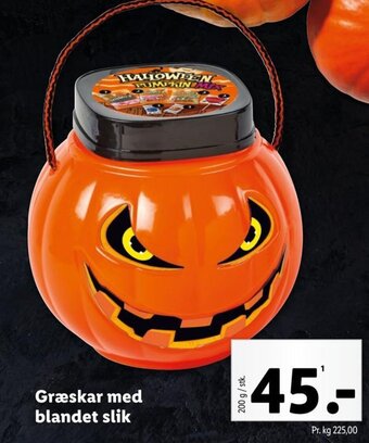 Lidl Græskar med blandet slik tilbud