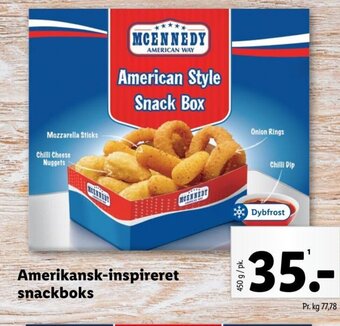 Lidl MCENNEDY Amerikansk-inspireret snackboks tilbud
