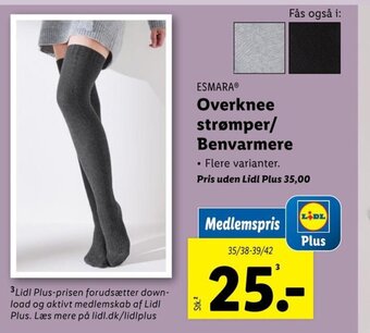 Lidl Overknee strømper/ Benvarmere tilbud