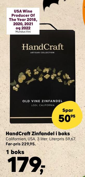 SuperBrugsen Handcraft zinfandel i boks tilbud