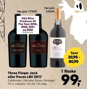SuperBrugsen Three finger jack eller pocas lbv 2017 tilbud