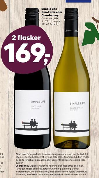 Simple life pinot noir eller chardonnay