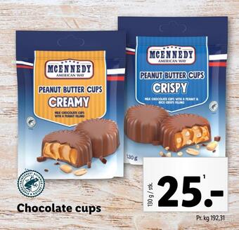 Lidl Chocolate cups tilbud